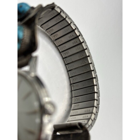 Vintage Longines Jamboree Watch Turquoise Cuff Southwestern Bracelet Unisex main image 11